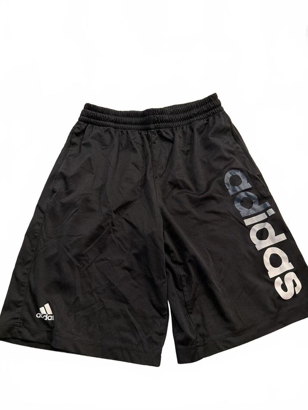 Adidas Boys Black Athletic Shorts L